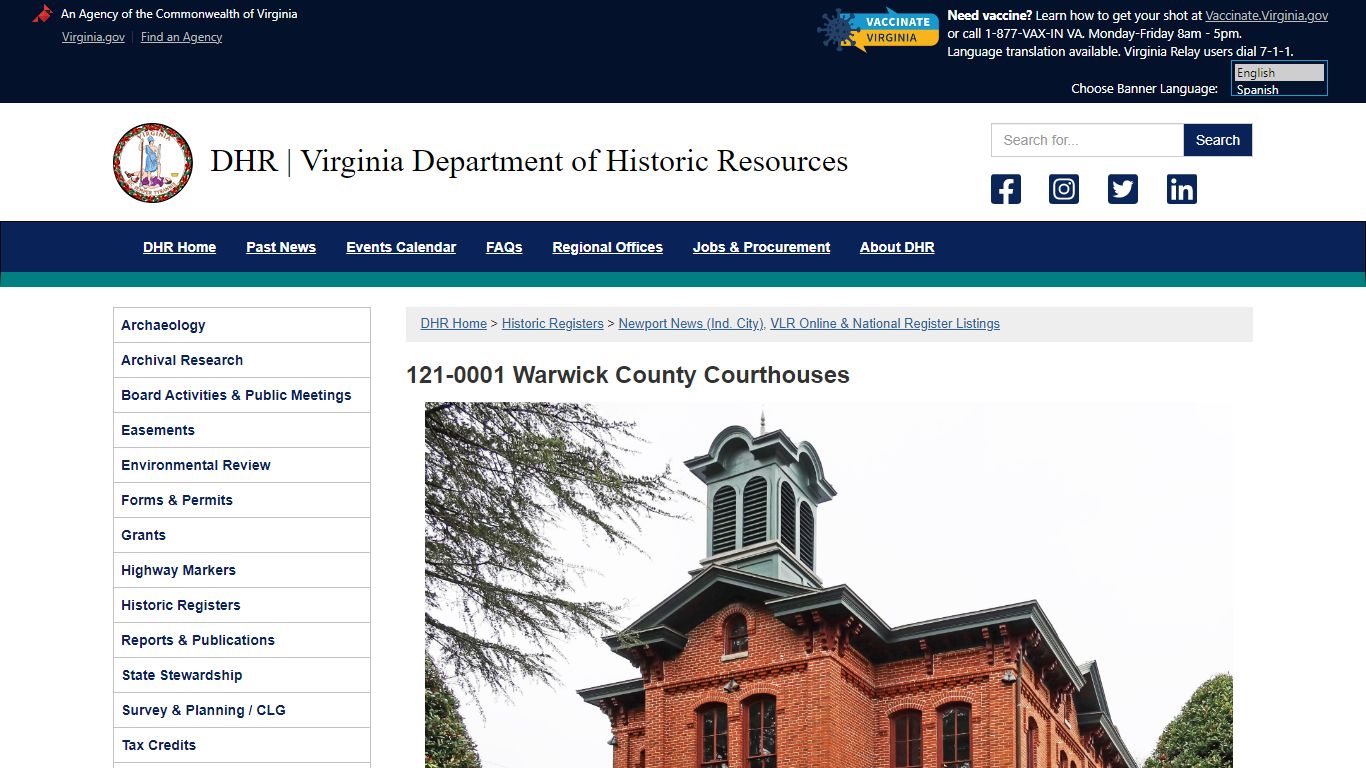 121-0001 Warwick County Courthouses - Virginia